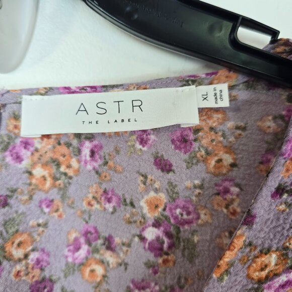 ASTR Floral Puff Sleeve Midi Dress XL - Picture 4 of 4